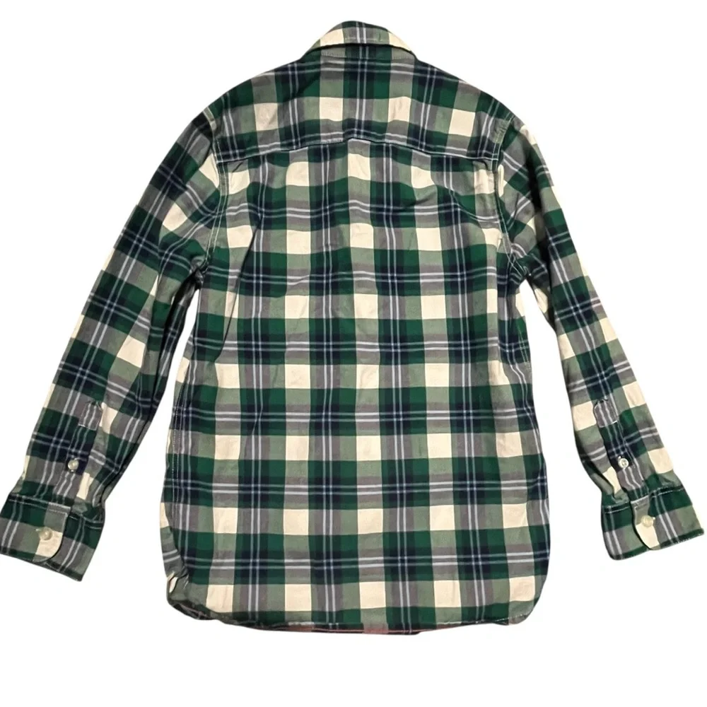 Boden Green Plaid‎ Boy’s Cotton Shirt size 7-8 years